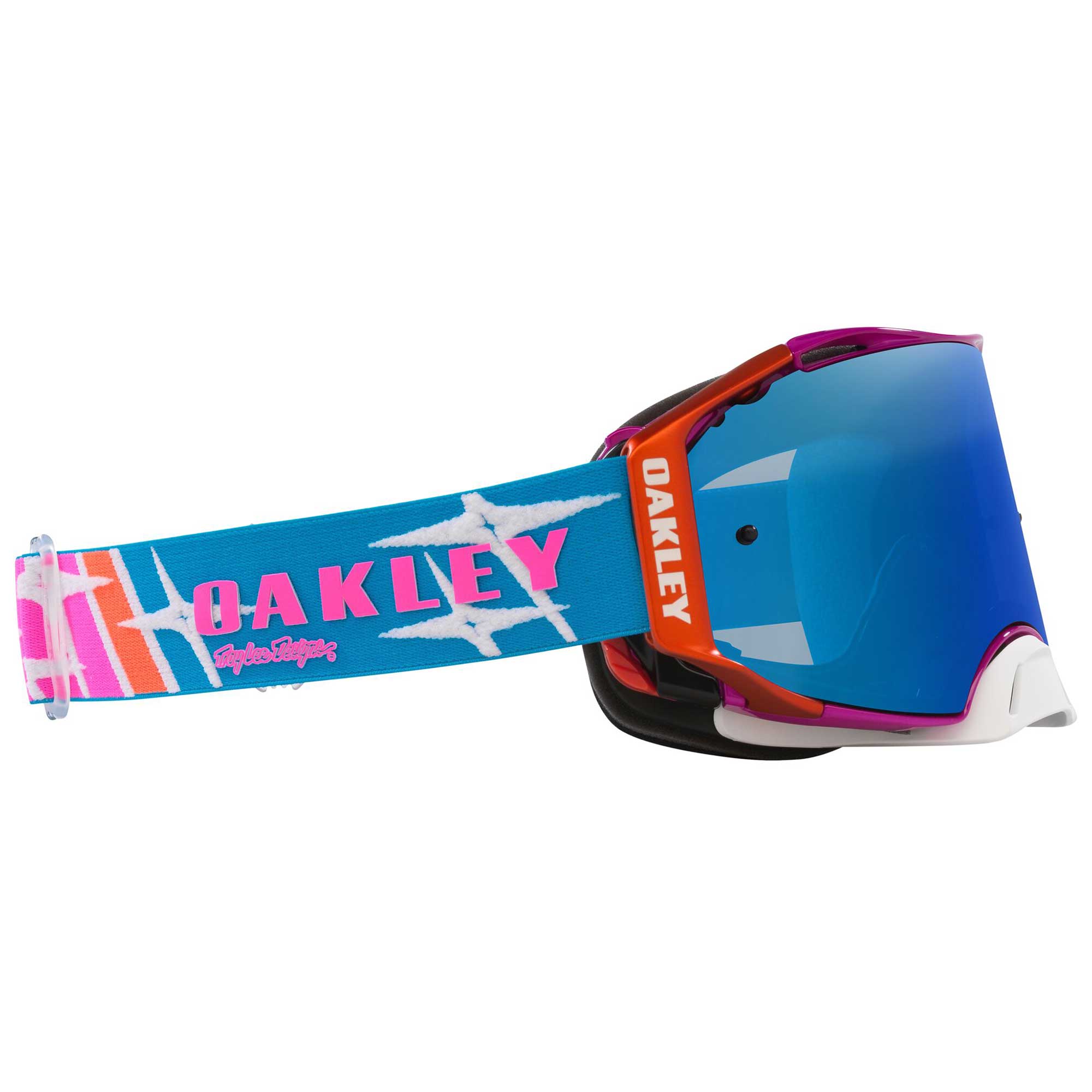 Oakley Airbrake Goggles - TLD Speed Stars (Blue/Blue/Red/Pink) PRIZM Black Ice Iridium Lens *NO BOX*