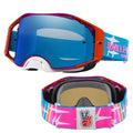 Oakley Airbrake Goggles - TLD Speed Stars (Blue/Blue/Red/Pink) PRIZM Black Ice Iridium Lens *NO BOX*