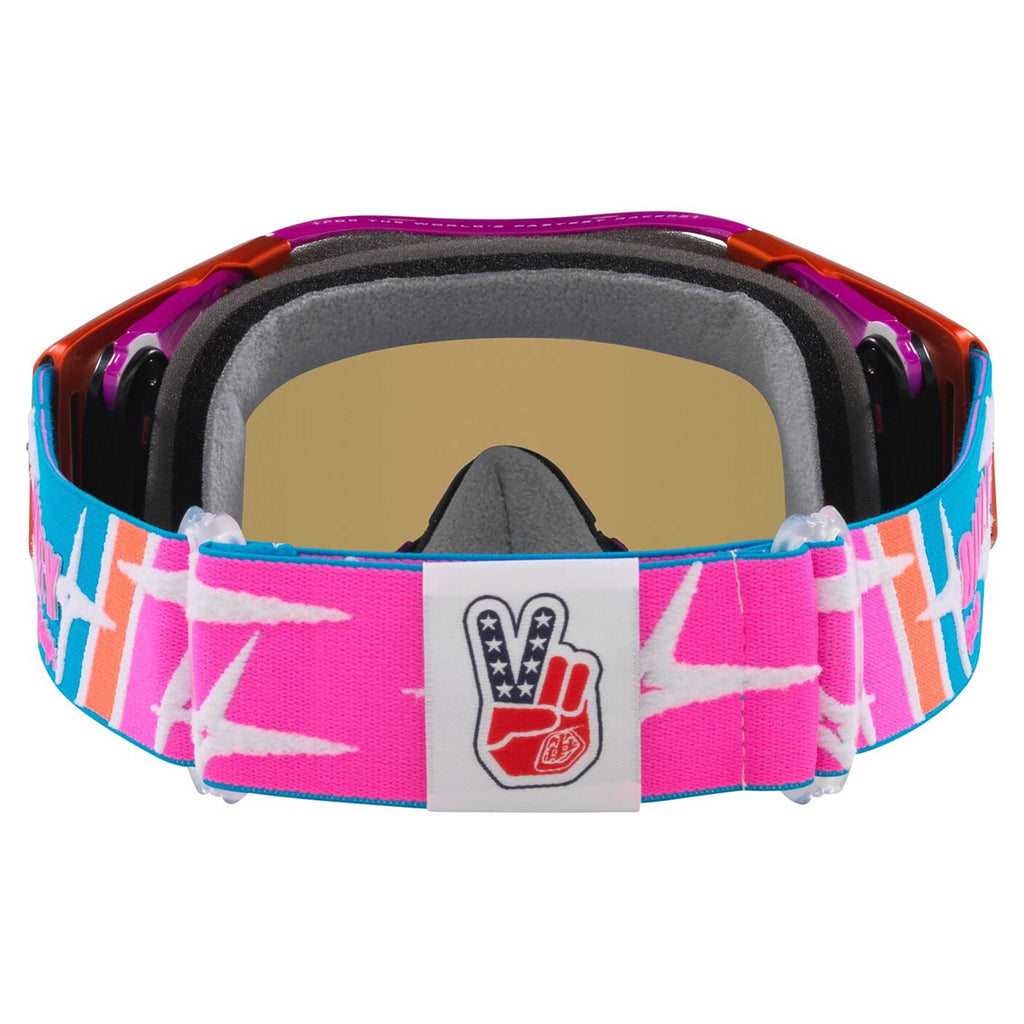 Oakley Airbrake Goggles - TLD Speed Stars (Blue/Blue/Red/Pink) PRIZM Black Ice Iridium Lens *NO BOX*