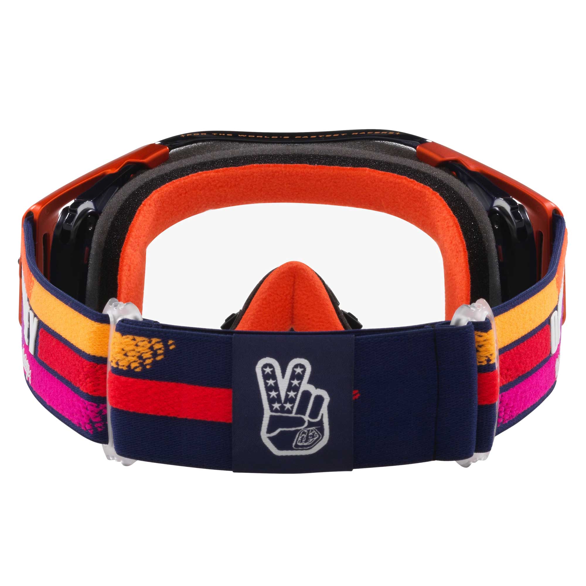 Oakley Airbrake Goggles - TLD NAVY Sunrise (Navy/Orange) Clear Lens *NO BOX