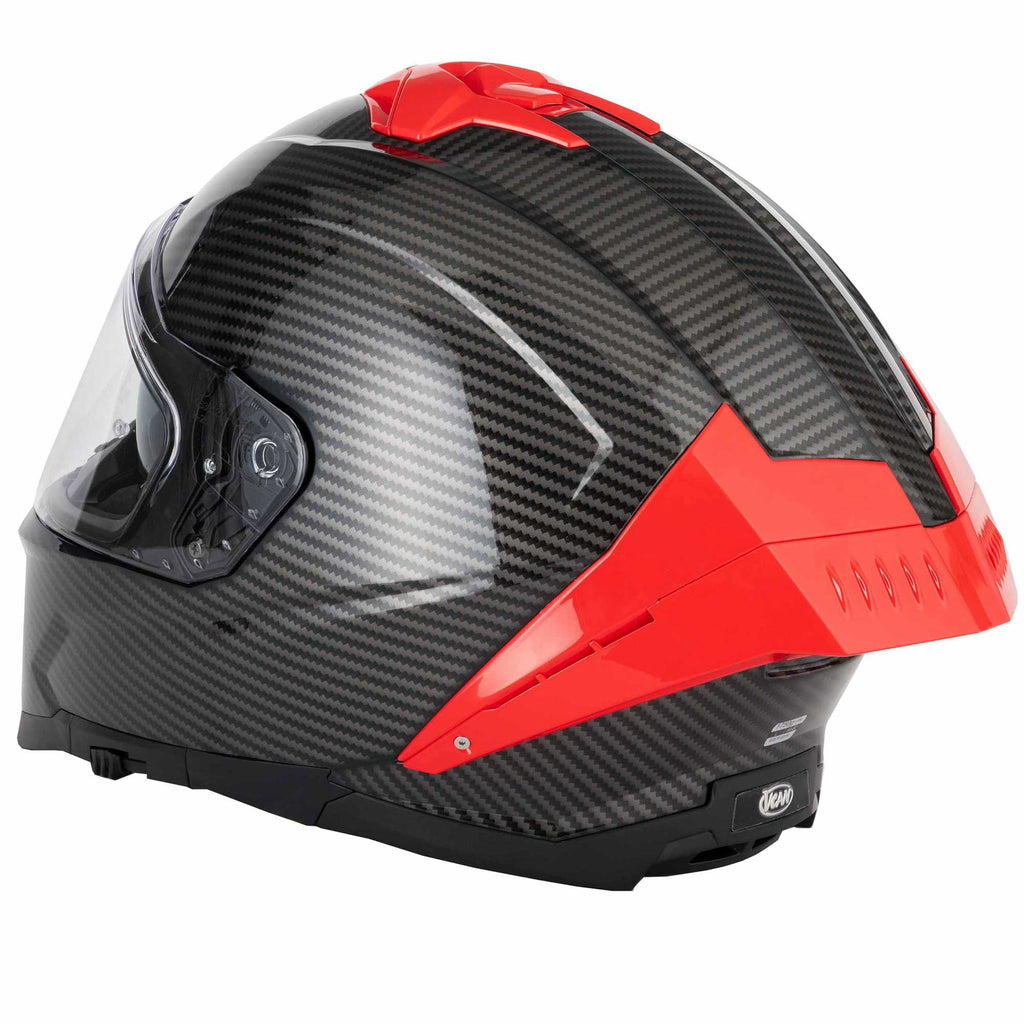 VCAN H162 X-Zero Motorcycle Helmet (Black/Red)