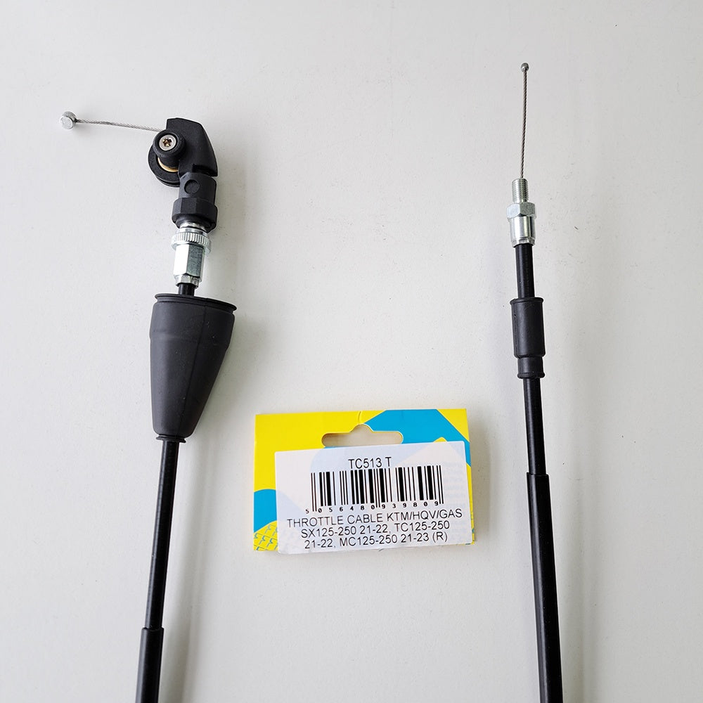 Apico Throttle Cable - KTM SX85 21-26 (+1"), SX125-250 21-22, Husqvarna TC85 21-26 (+1"), TC125/250 21-22, Gas Gas MC85 21-26 (+1"), MC125/250 21-23
