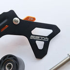 Zeta - Drive Cover w/Case Saver & Roller - KTM SX125/150 16-22, EXC/XC-W125/150 17-22 (Black/Orange)