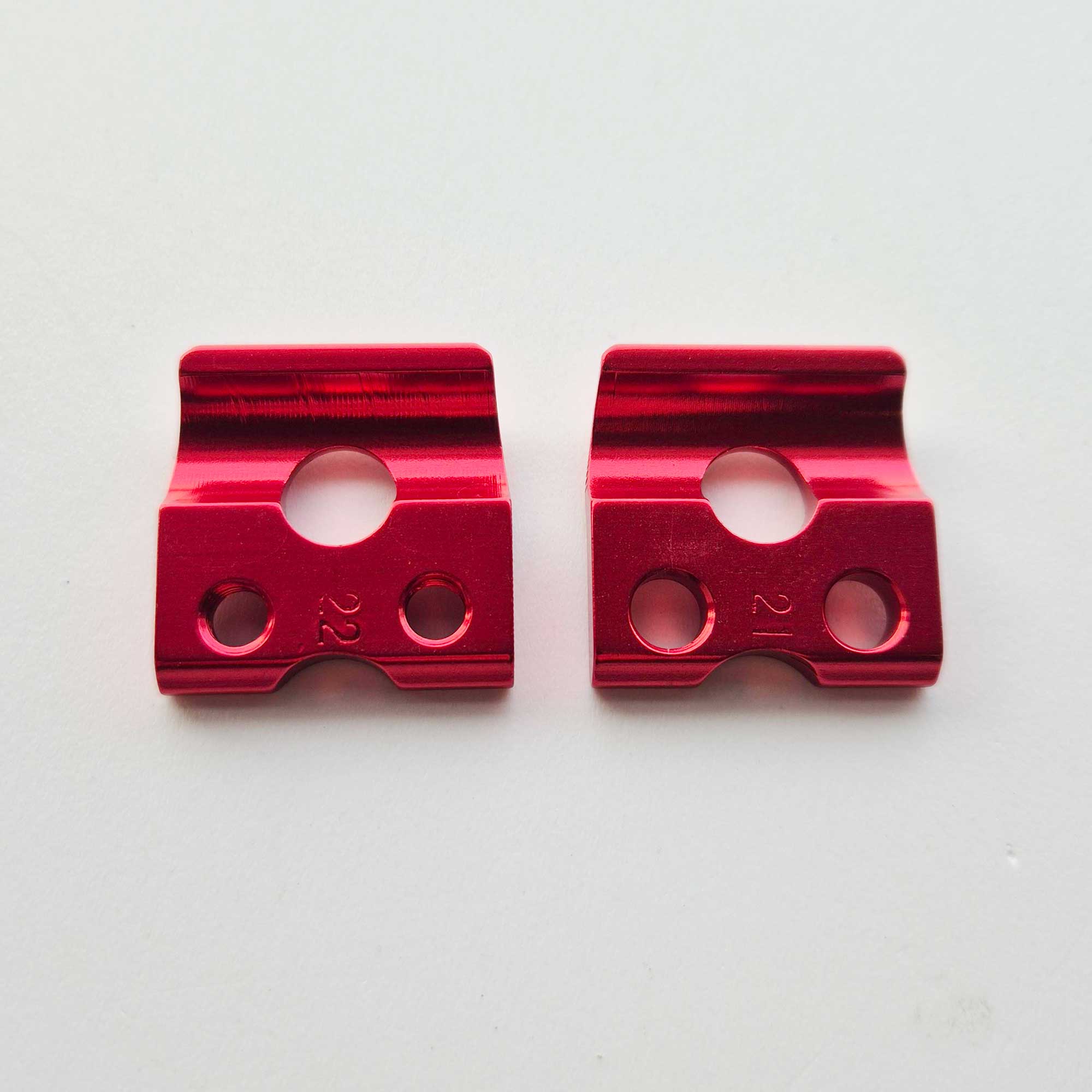 Zeta - Front Brake Hose Clamp - YZ125/250 05-08, YZF250/450 05-08, WRF250 05-19, WRF450 05-19, WR250R/X 07-18 (Red)
