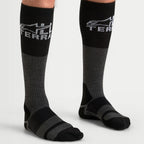 Alpinestars AT 8 MERINO Motorcycle Riding Socks (Tar Grey/Black)