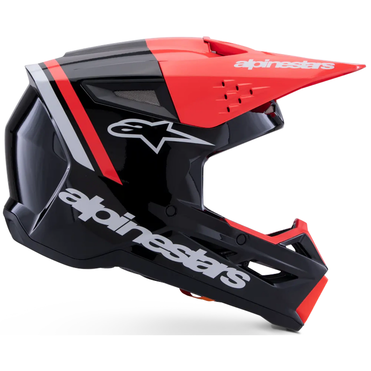 Alpinestars S-M3 RADIUM MX Helmet (Black/Red Fluo/White)