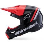 Alpinestars S-M3 RADIUM MX Helmet (Black/Red Fluo/White)