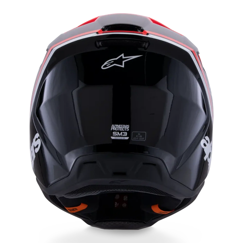 Alpinestars S-M3 RADIUM MX Helmet (Black/Red Fluo/White)