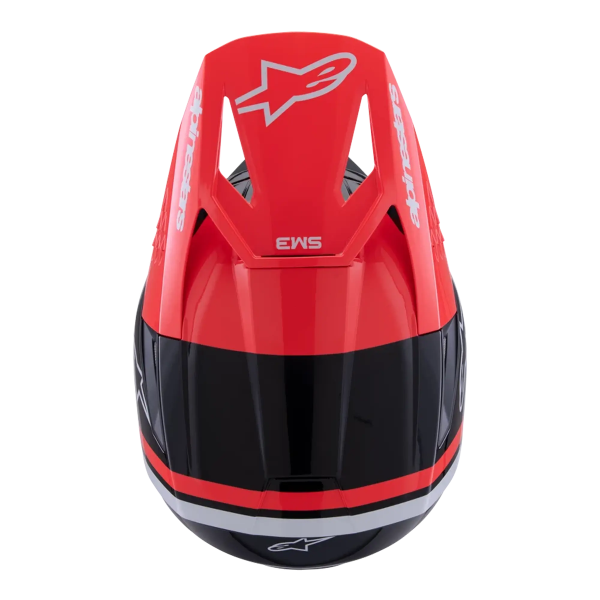 Alpinestars S-M3 RADIUM MX Helmet (Black/Red Fluo/White)