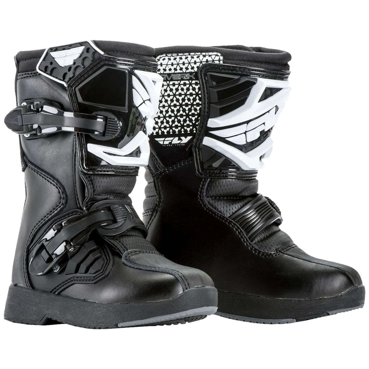 FLY Racing Kids Maverik MX ATV Boots (Black)