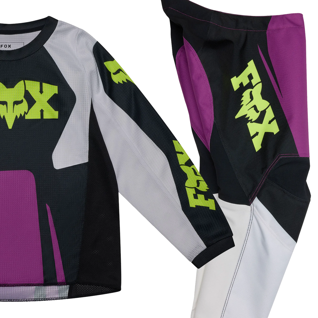 FOX Racing Kids 180 RAID MX Gear Set (Purple Lava/Black/White)