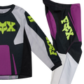 FOX Racing Kids 180 RAID MX Gear Set (Purple Lava/Black/White)