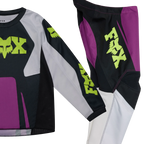 FOX Racing Kids 180 RAID MX Gear Set (Purple Lava/Black/White)