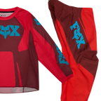 FOX Racing Kids 180 RAID MX Gear Set (Red Rust)