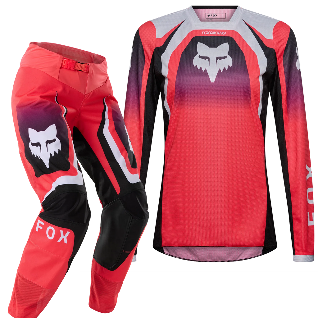 FOX Racing Women's 180 FRAME MX Gear Set (Neon Pink/Black/White)