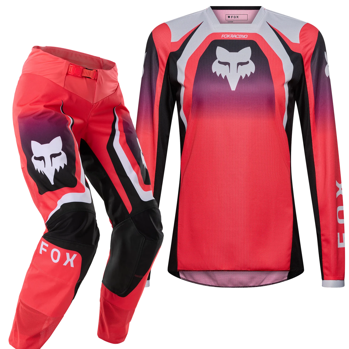 FOX Racing Women's 180 FRAME MX Gear Set (Neon Pink/Black/White)