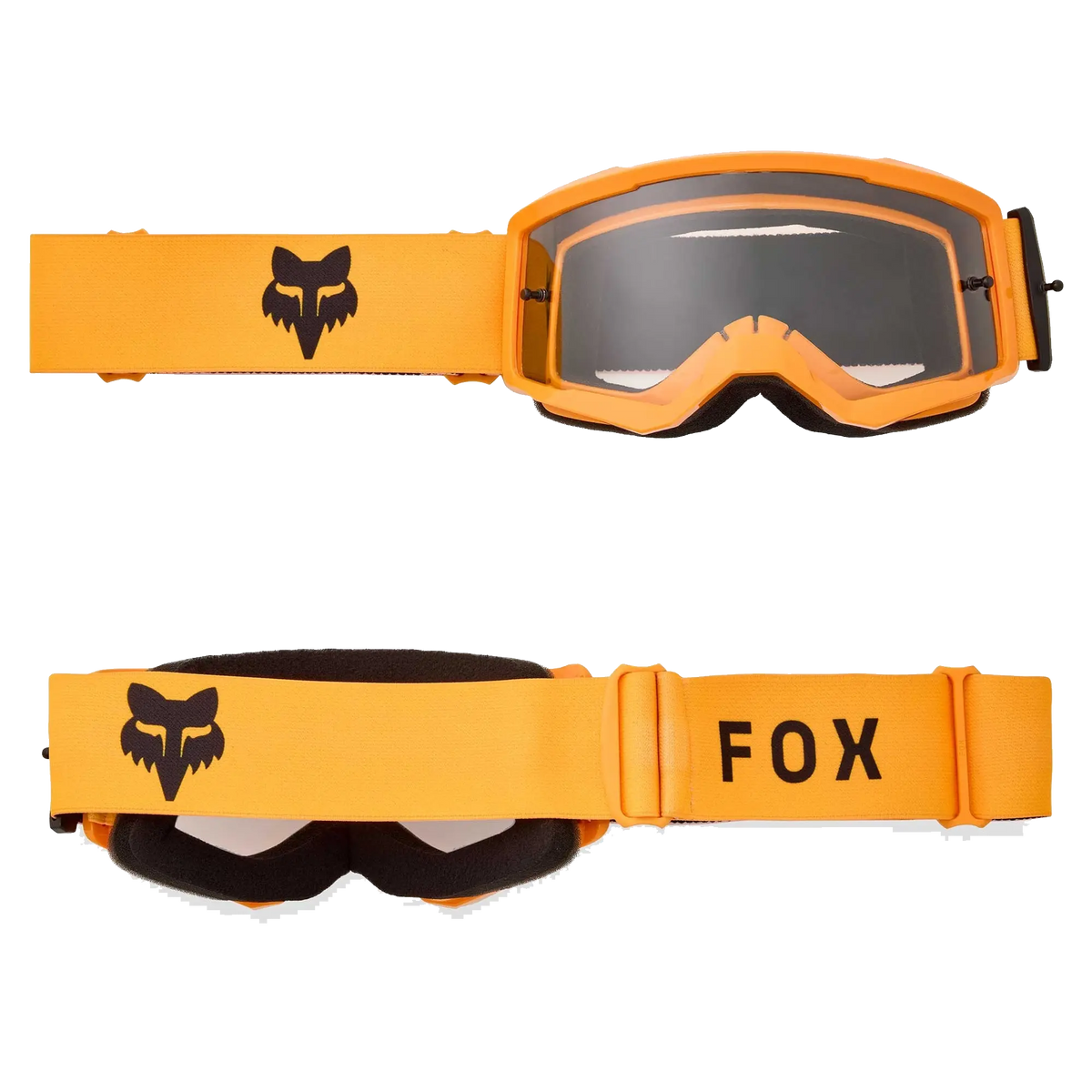 FOX Racing Youth MAIN CORE MX Goggles (Tangerine) Clear Lens
