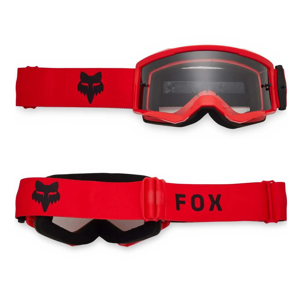 FOX Racing Youth MAIN CORE MX Goggles (Flo Red) Clear Lens