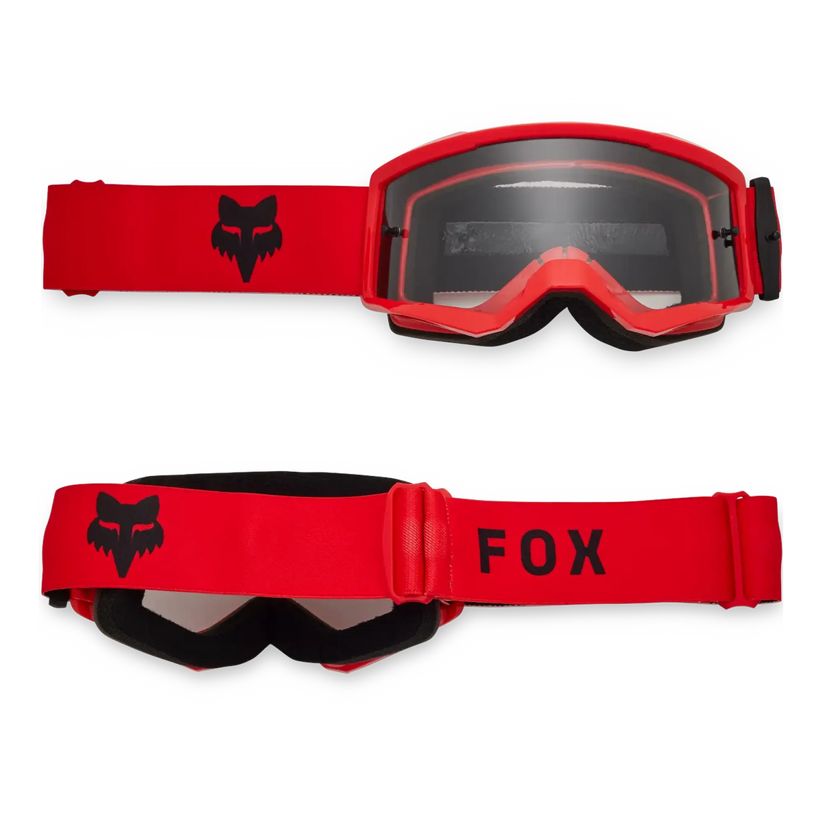 FOX Racing Youth MAIN CORE MX Goggles (Flo Red) Clear Lens