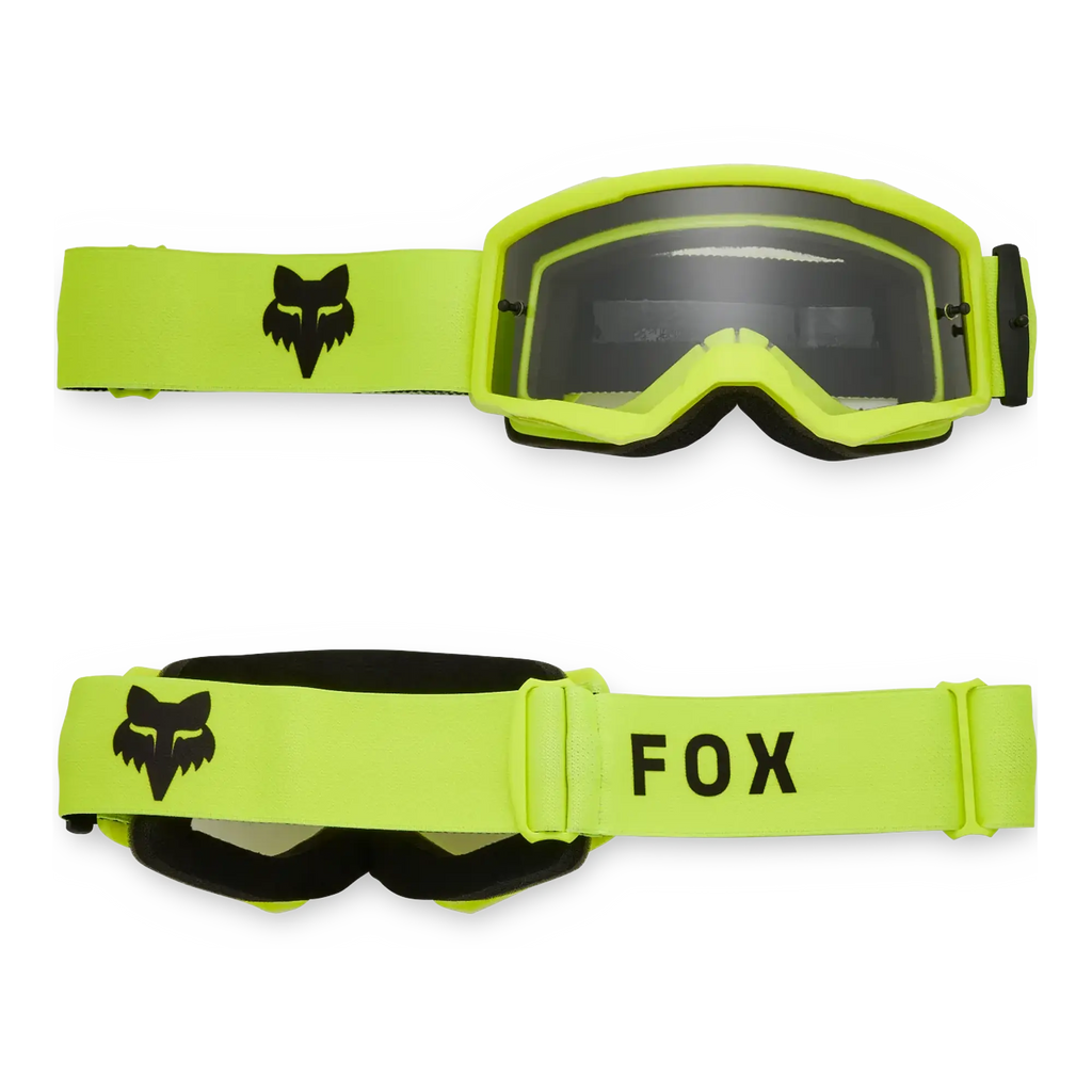 FOX Racing Youth MAIN CORE MX Goggles (Flo Yellow) Clear Lens