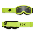 FOX Racing Youth MAIN CORE MX Goggles (Flo Yellow) Clear Lens