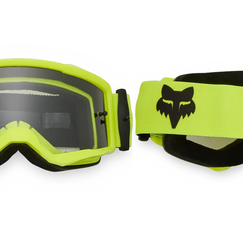 FOX Racing Youth MAIN CORE MX Goggles (Flo Yellow) Clear Lens