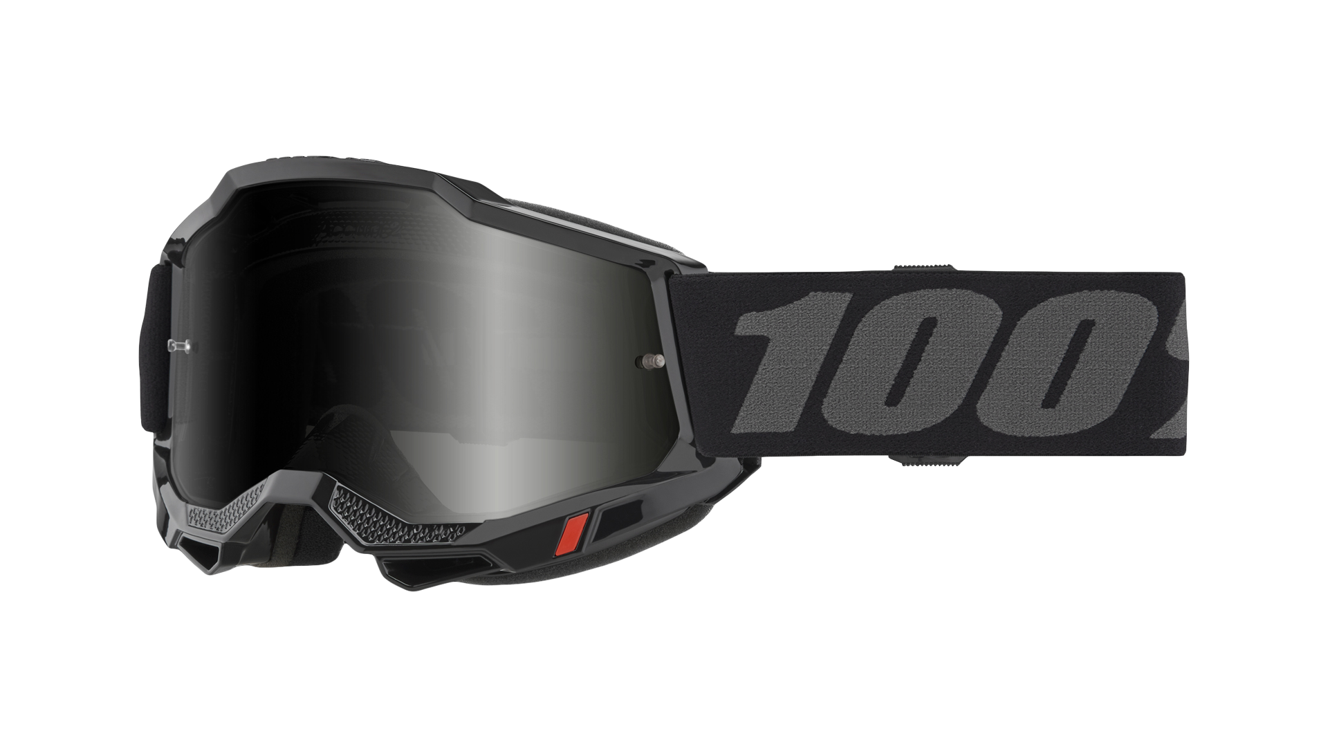 100% MX | MTB Youth Goggles - Accuri-2 (BLACK/GREY) Silver Iridium Lens