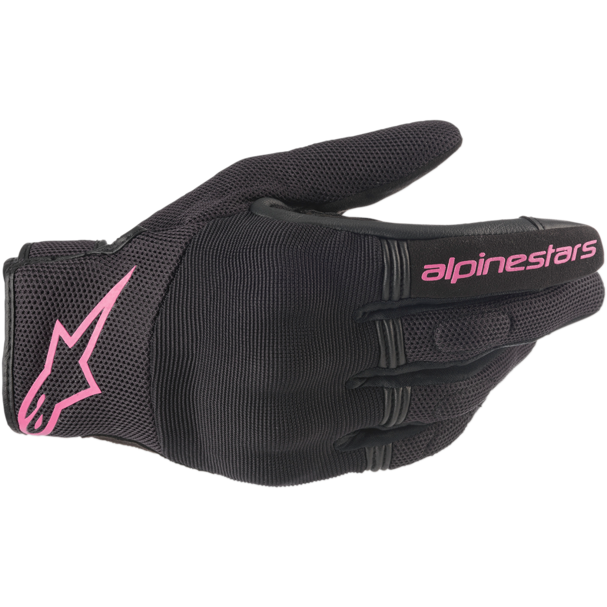 Alpinestars Women's Copper Motorcycle Short Textile Gloves (Black/Fuchsia)