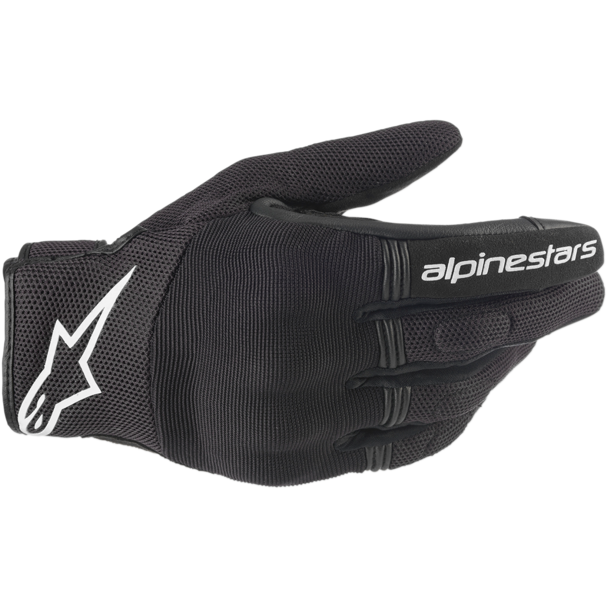 Alpinestars Copper Motorcycle Short Textile Gloves (Black/White)