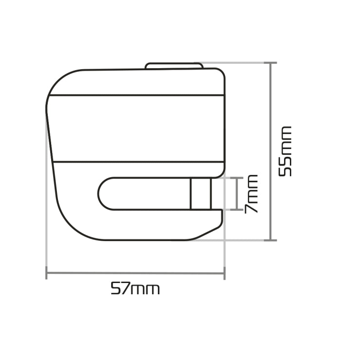 Oxford - XA5 Alarm Disc Lock 5.5mm Pin Black/Black (LK214)