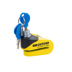 Oxford Quartz XA6 Alarm Disc Lock 6mm Pin (Yellow)
