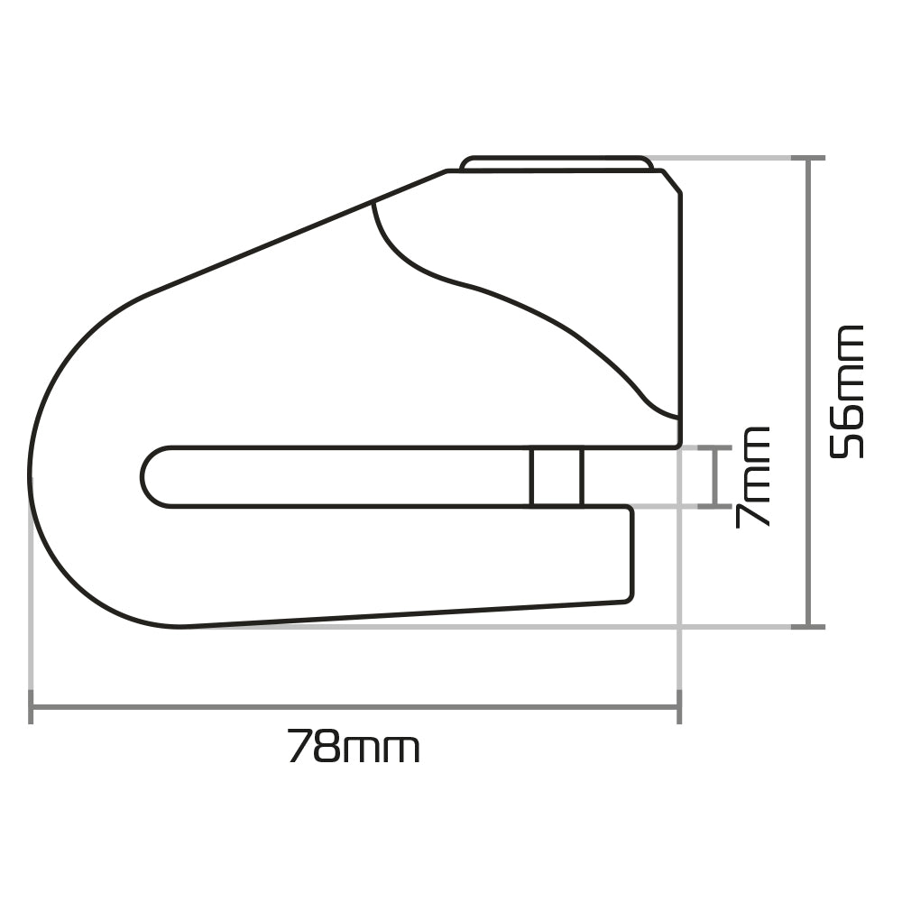 Oxford Quartz XA10 Alarm Disc Lock 10mm Pin (Chrome)