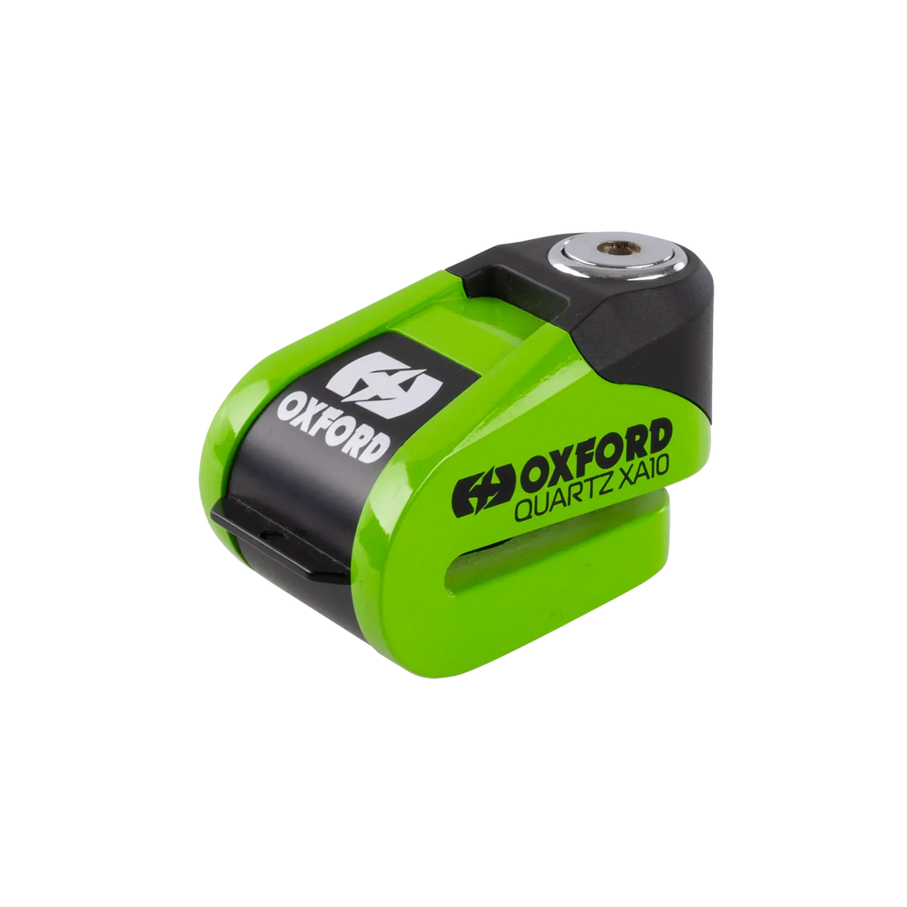 Oxford Quartz XA10 Alarm Disc Lock 10mm Pin (Green)