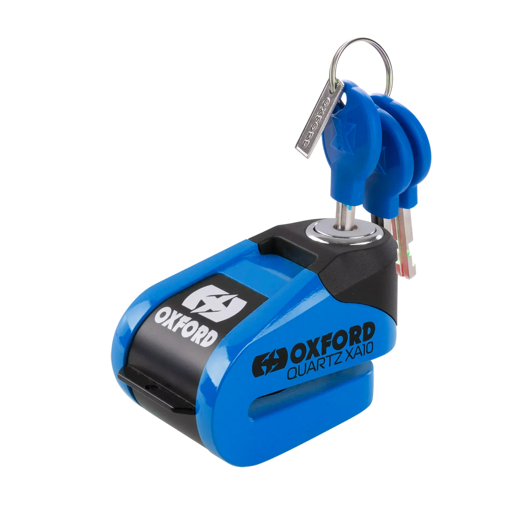 Oxford Quartz XA10 Alarm Disc Lock 10mm Pin (Blue)