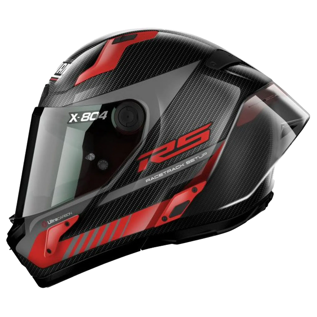 Nolan X-804 RS Hot Lap Motorcycle  Helmet (Carbon Red) **LAST ONE**
